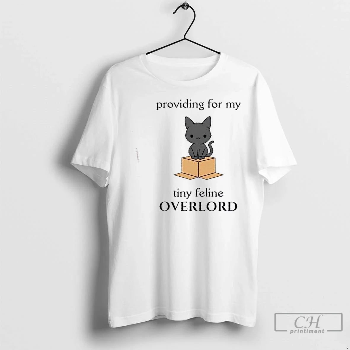 Premium Cat Providing For My Tiny Feline Overlord - Adult & Kids T-Shirts, Sweatshirts & Hoodies apparel design preview 1