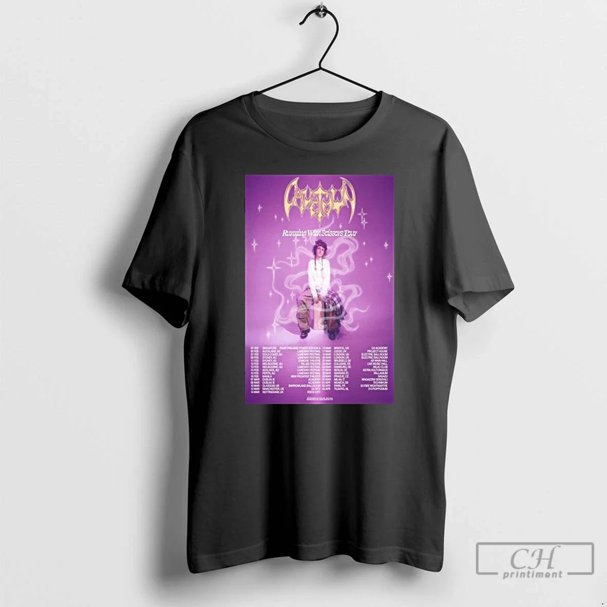 Premium Cavetown Running With Scissors Tour 2026 Long - Adult & Kids T-Shirts, Sweatshirts & Hoodies apparel design preview 1