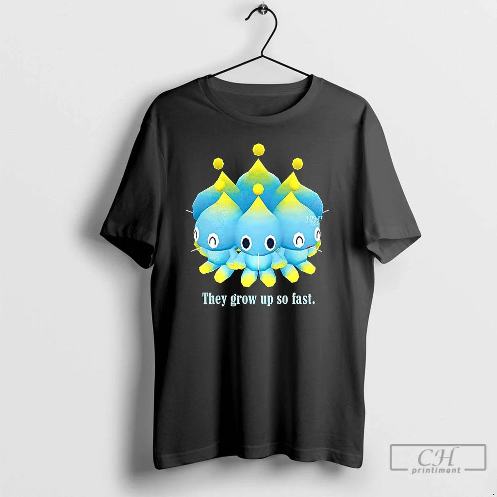 Premium Chao They Grow Up So Fast - Adult & Kids T-Shirts, Sweatshirts & Hoodies apparel design preview 1
