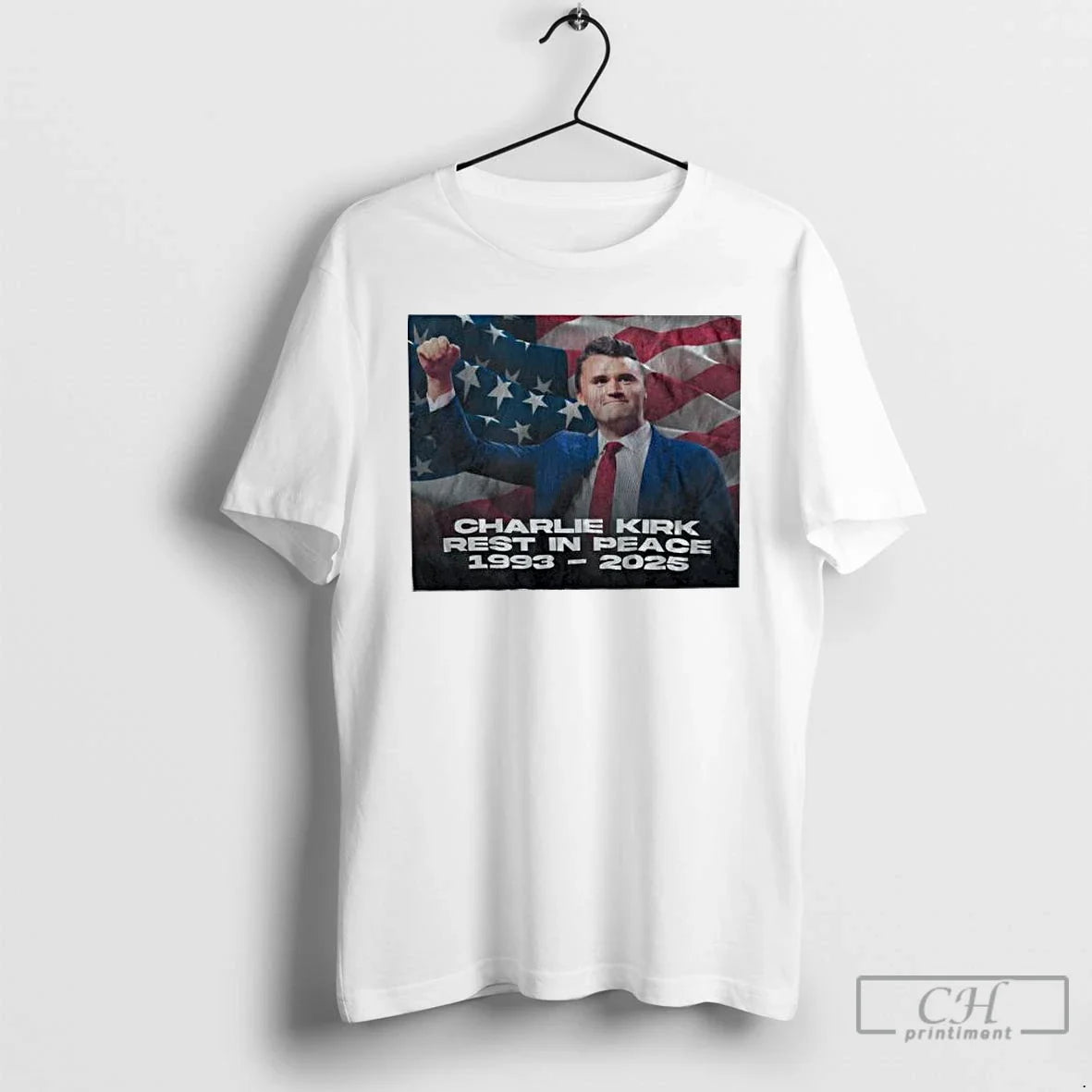 Premium Charlie Kirk Rest In Peace 1993 Passed Away - Adult & Kids T-Shirts, Sweatshirts & Hoodies apparel design preview 1