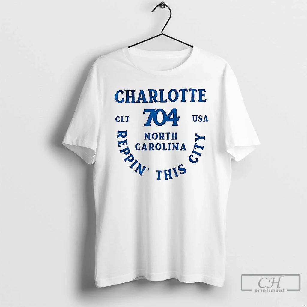 Premium Charlotte North Carolina Reppin This City - Adult & Kids T-Shirts, Sweatshirts & Hoodies apparel design preview 1