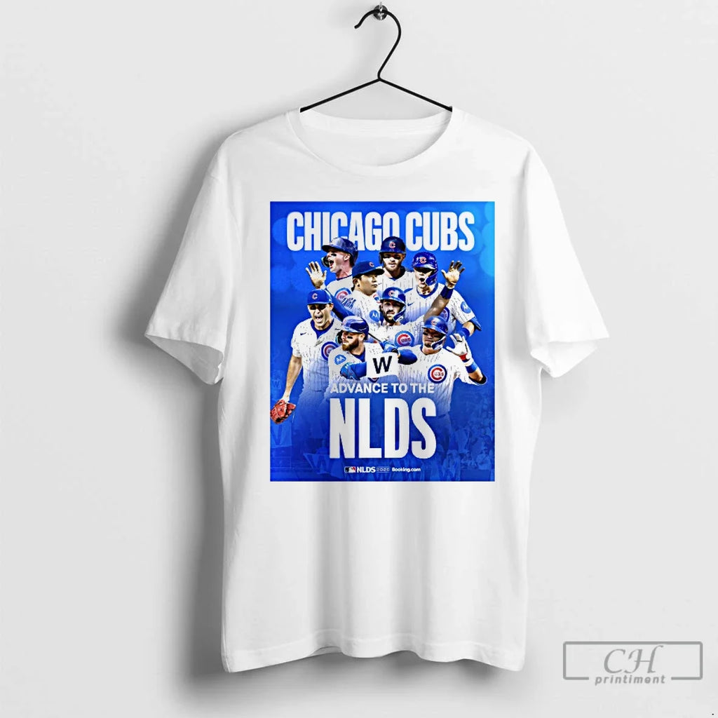 Premium Chicago Cubs W Advance To The Nlds Mlb 2025 - Adult & Kids T-Shirts, Sweatshirts & Hoodies apparel design preview 1