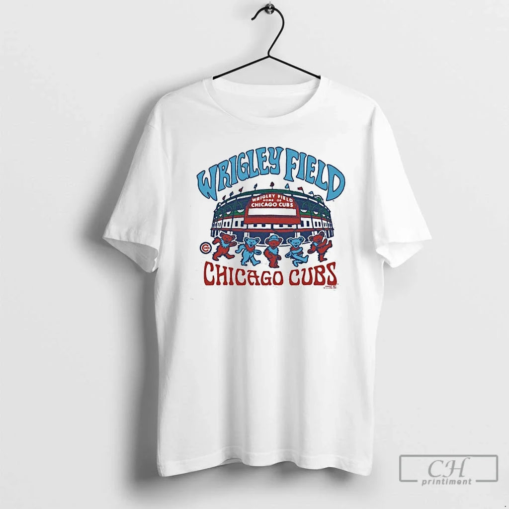 Premium Chicago Cubs X Grateful Dead Wrigley Field - Adult & Kids T-Shirts, Sweatshirts & Hoodies apparel design preview 1
