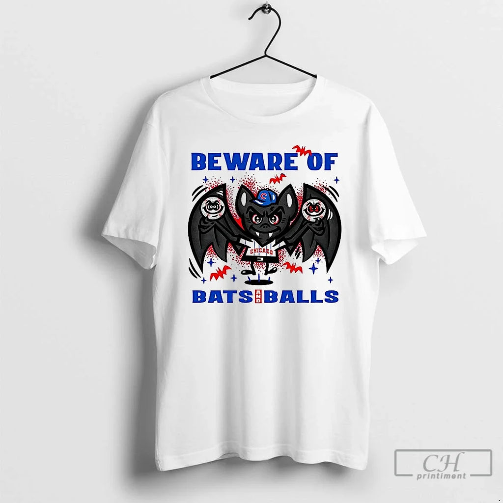 Premium Chicago Cubs Baseball Beware Of Bats And - Adult & Kids T-Shirts, Sweatshirts & Hoodies apparel design preview 1