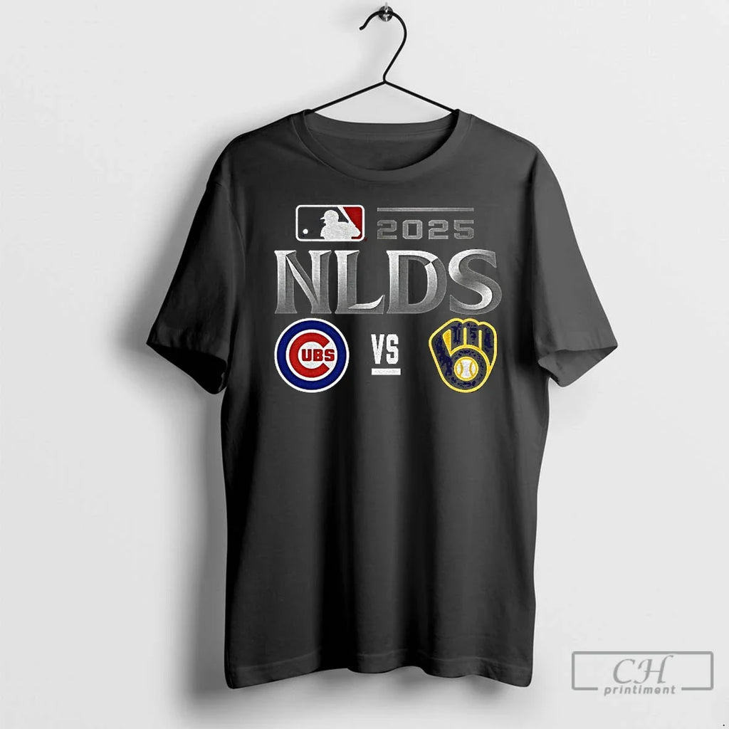 Premium Chicago Cubs Vs Milwaukee Brewers 2025 Mlb - Adult & Kids T-Shirts, Sweatshirts & Hoodies apparel design preview 1