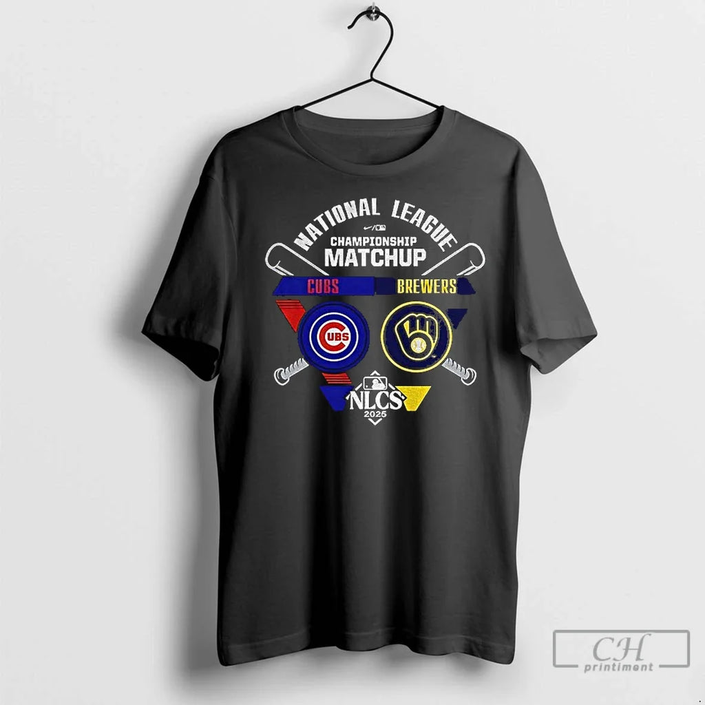 Premium Chicago Cubs Vs Milwaukee Brewers 2025 - Adult & Kids T-Shirts, Sweatshirts & Hoodies apparel design preview 1