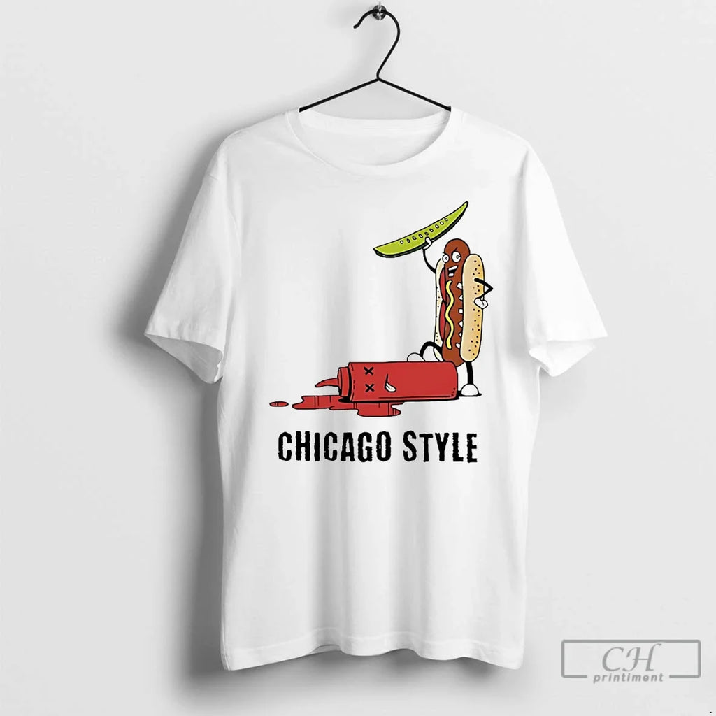 Premium Chicago Dog Wins Beats Tomato Ketchup - Adult & Kids T-Shirts, Sweatshirts & Hoodies apparel design preview 1