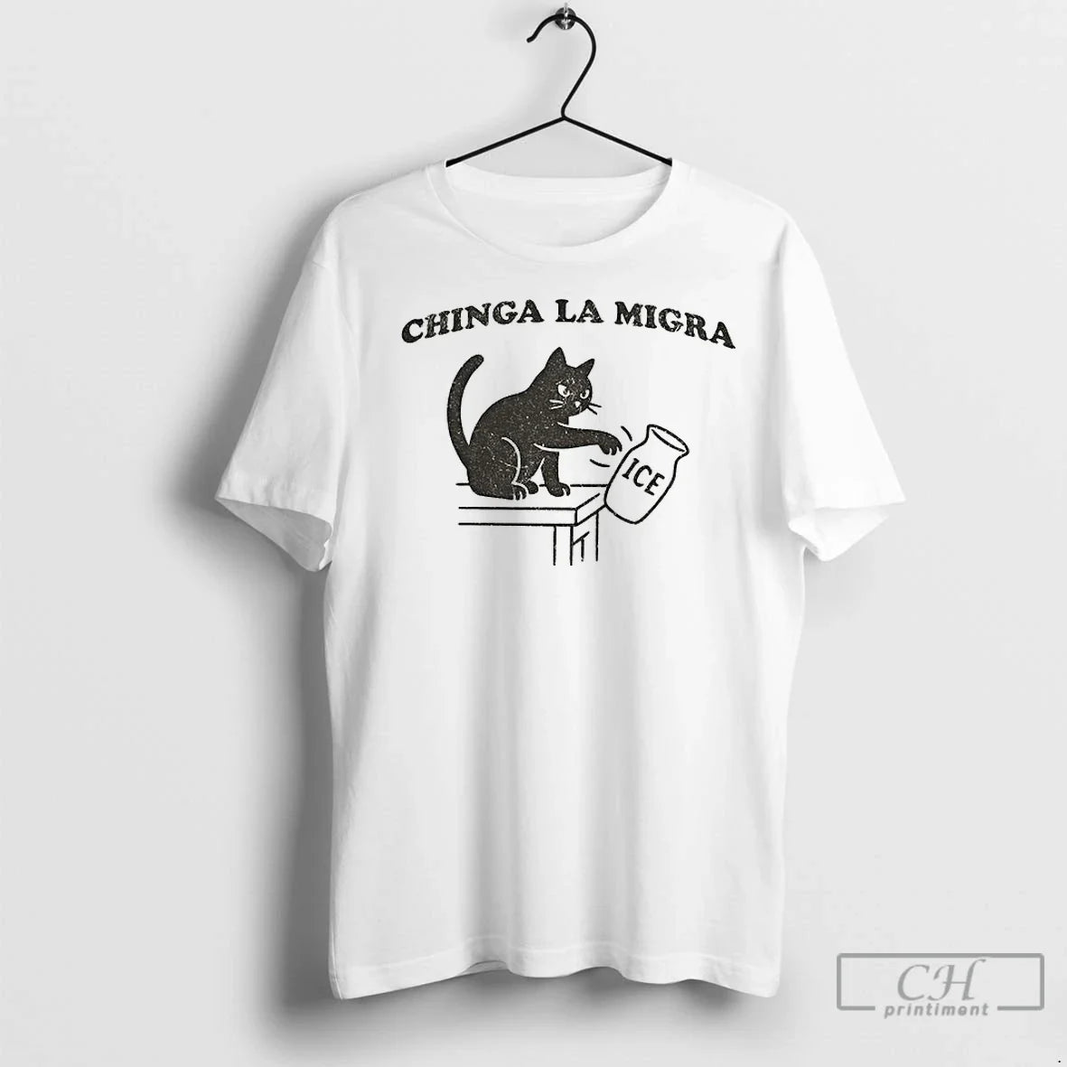 Premium Chinga La Migra Abolish Ice Funny Cat - Adult & Kids T-Shirts, Sweatshirts & Hoodies apparel design preview 1