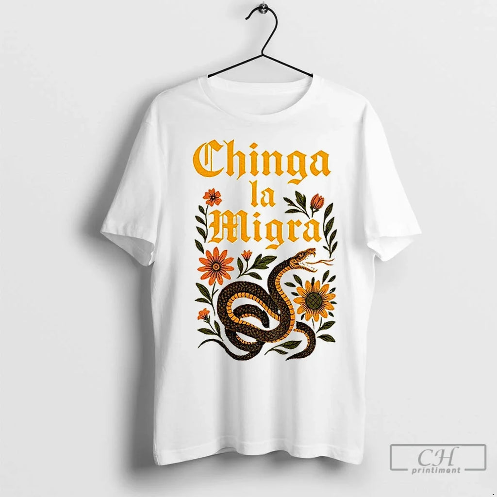 Premium Chinga La Migra Snake Protest Abolish Ice - Adult & Kids T-Shirts, Sweatshirts & Hoodies apparel design preview 1