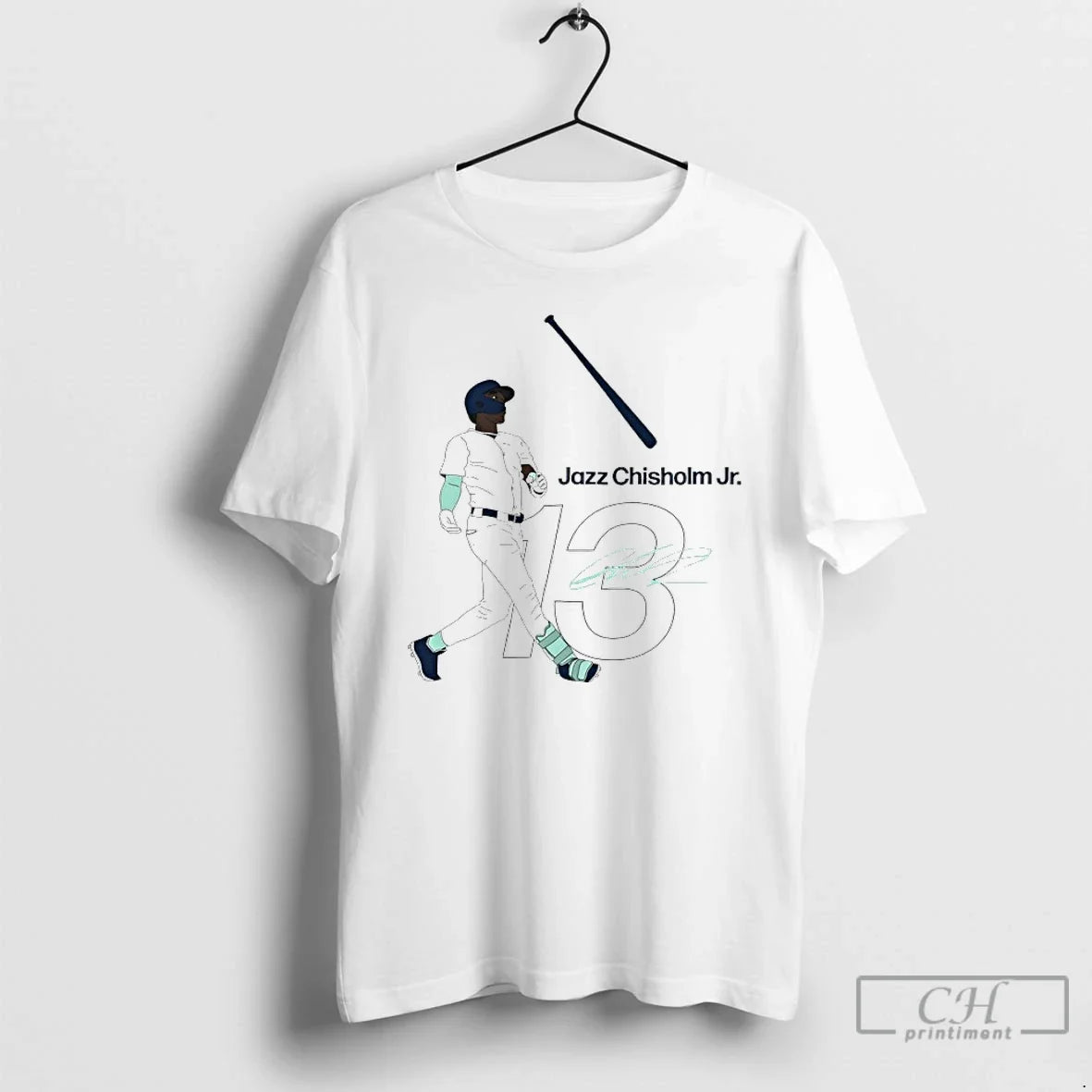 Premium Chisholm Jr 13 Jazz Bat Flip New York - Adult & Kids T-Shirts, Sweatshirts & Hoodies apparel design preview 1