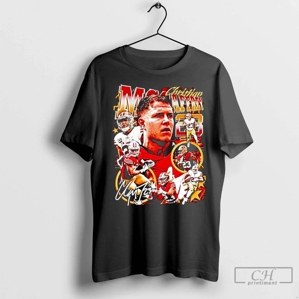 Premium Christian Mccaffrey Picture Collage 49ers - Adult & Kids T-Shirts, Sweatshirts & Hoodies apparel design preview 1