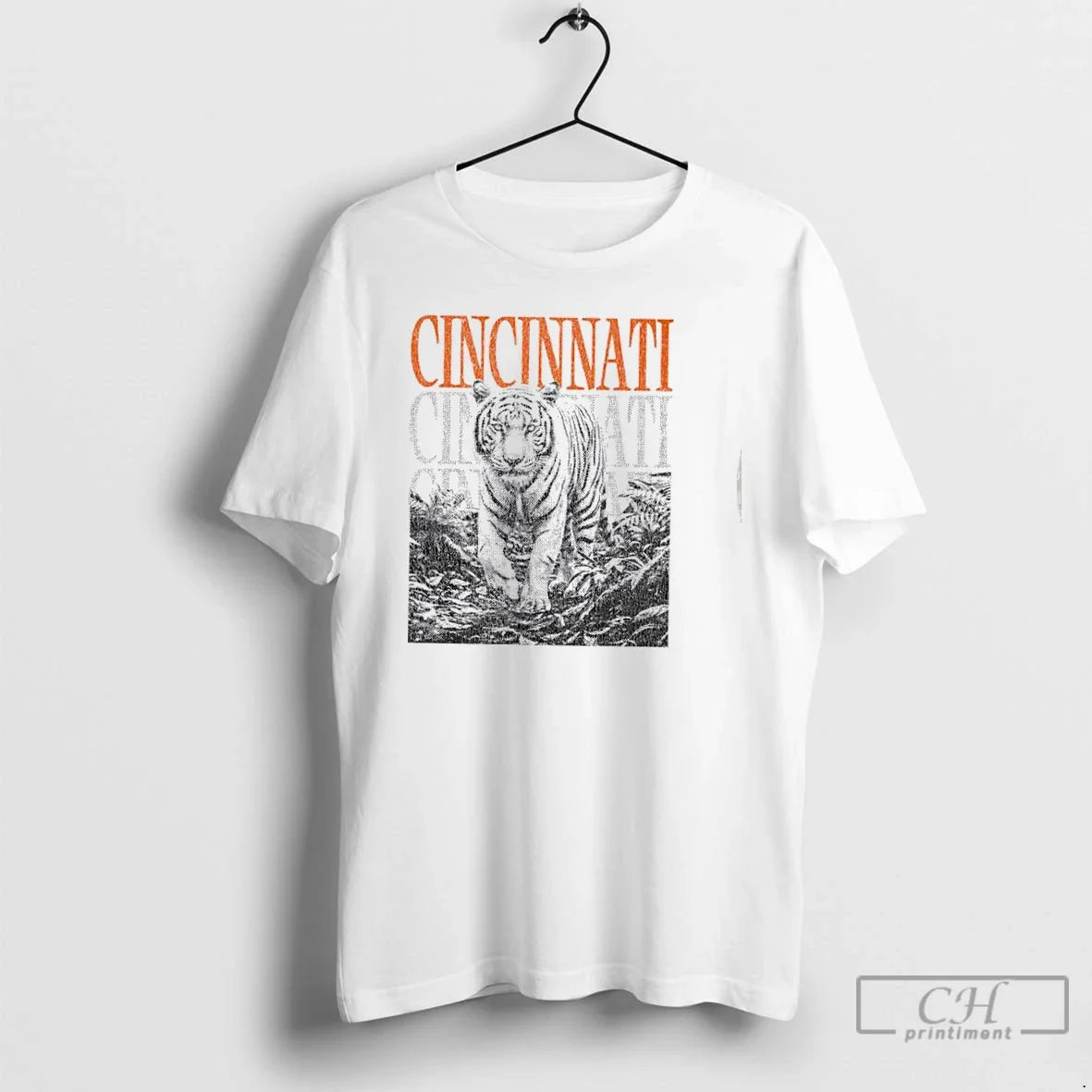 Premium Cincinnati Cyclones Jungle Vibes White Tiger - Adult & Kids T-Shirts, Sweatshirts & Hoodies apparel design preview 1