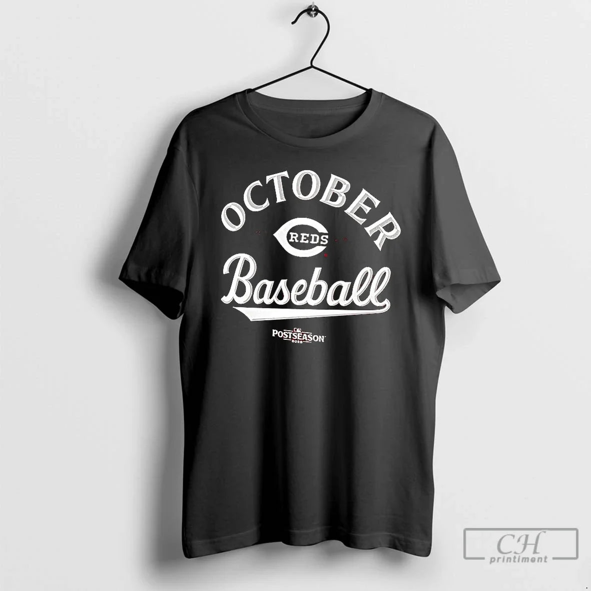 Premium Cincinnati Reds Baseball Red October - Adult & Kids T-Shirts, Sweatshirts & Hoodies apparel design preview 1