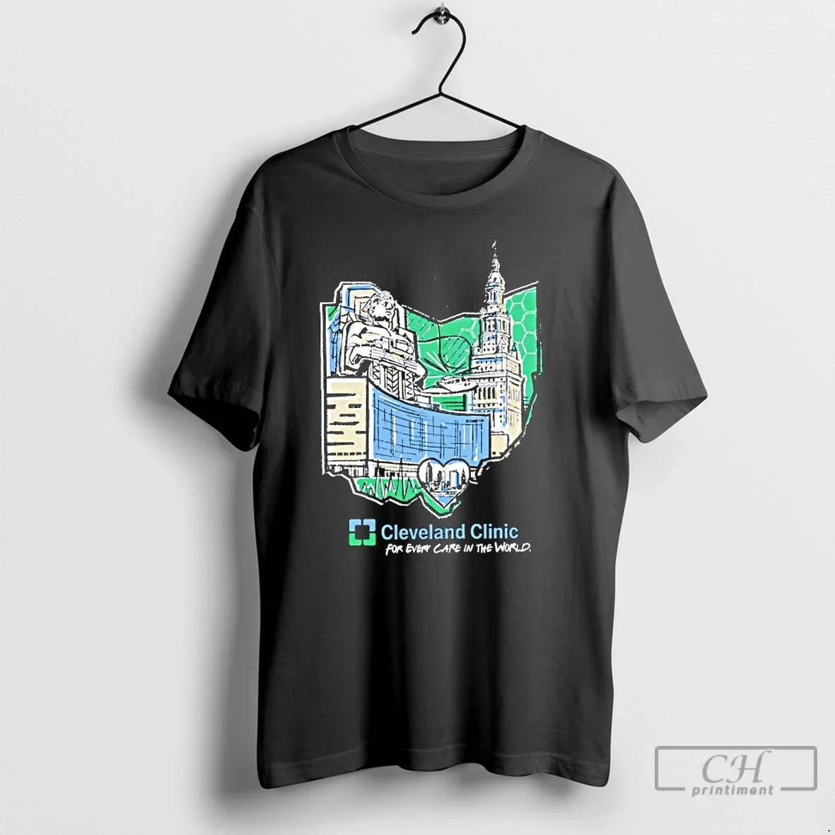 Premium Cleveland Clinic For Even Care In The World - Adult & Kids T-Shirts, Sweatshirts & Hoodies apparel design preview 1