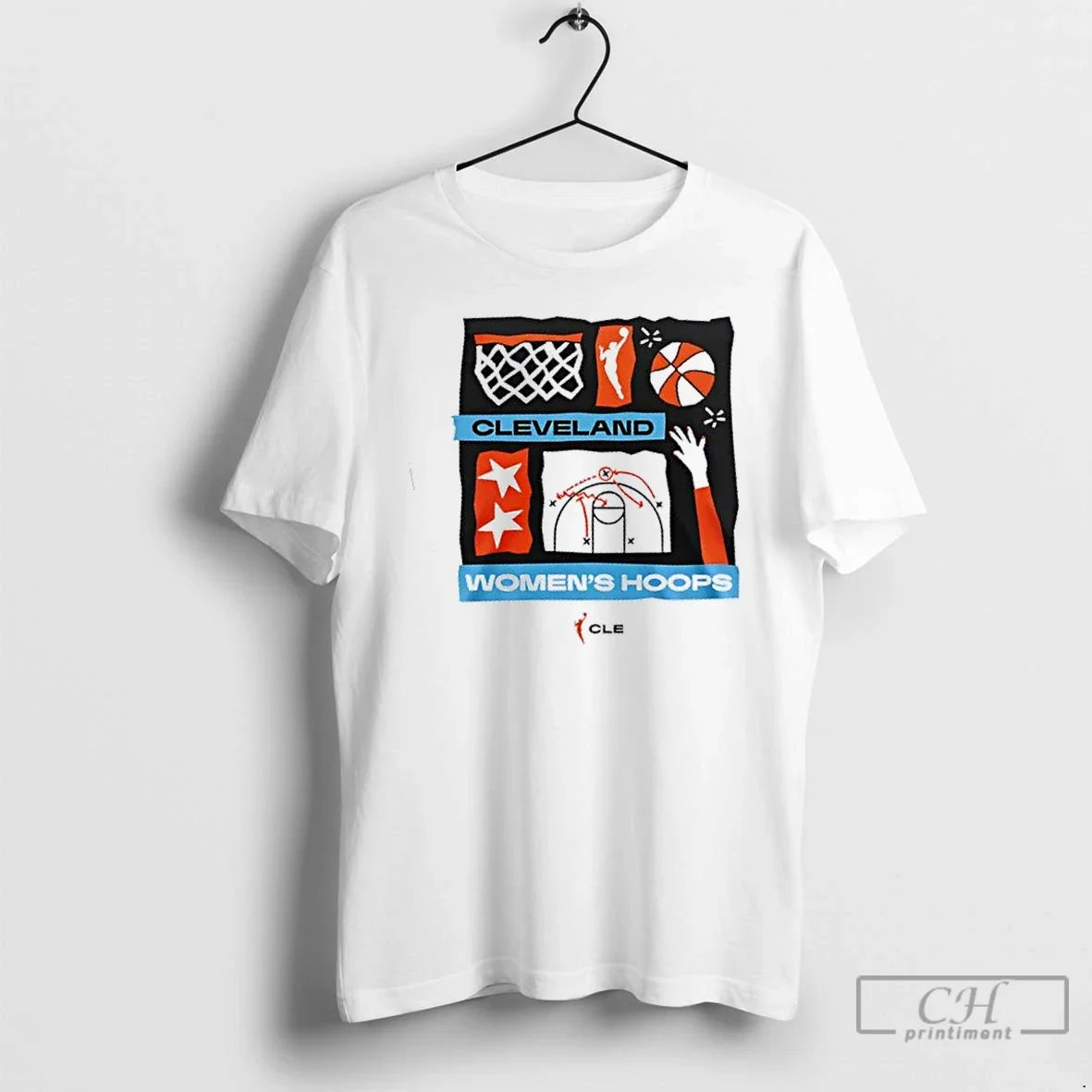 Premium Cleveland Womens Hoops 2 Sided - Adult & Kids T-Shirts, Sweatshirts & Hoodies apparel design preview 1