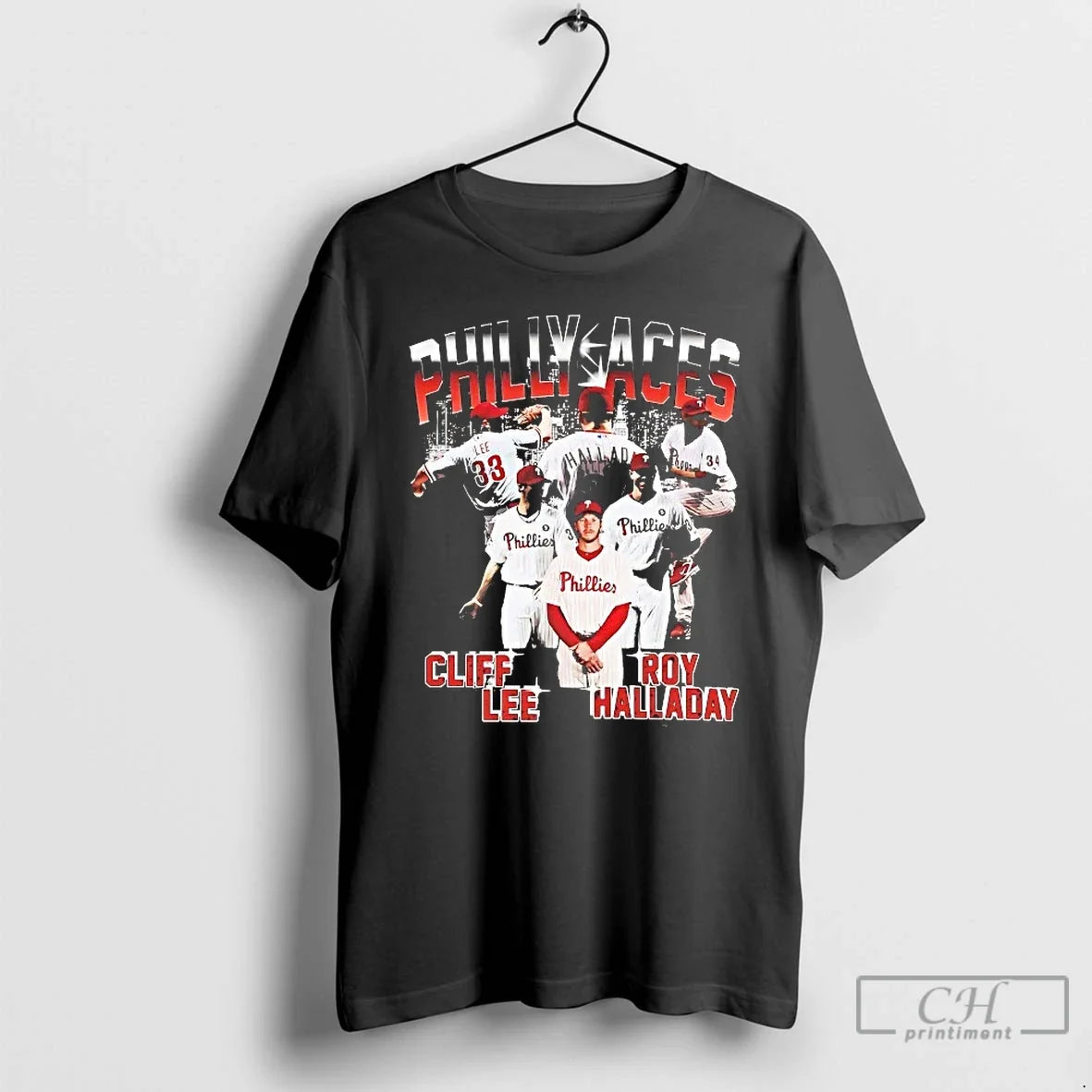 Premium Cliff Lee And Roy Halladay Philly Aces - Adult & Kids T-Shirts, Sweatshirts & Hoodies apparel design preview 1
