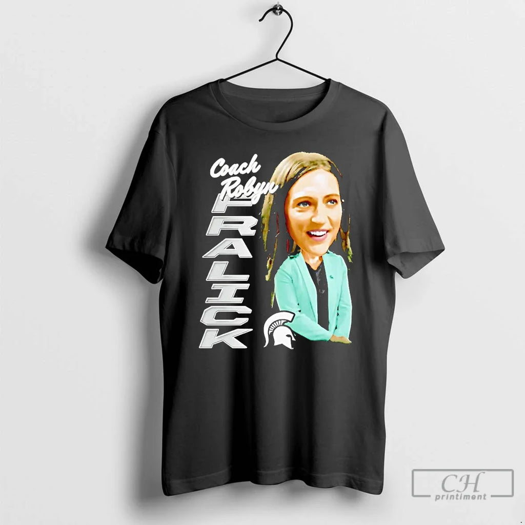 Premium Coach Robyn Fralick Elevated Caricature - Adult & Kids T-Shirts, Sweatshirts & Hoodies apparel design preview 1