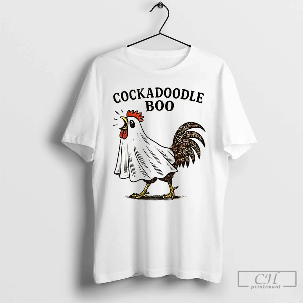 Premium Cock Ghost Cockadoodle Boo Halloween 2025 - Adult & Kids T-Shirts, Sweatshirts & Hoodies apparel design preview 1