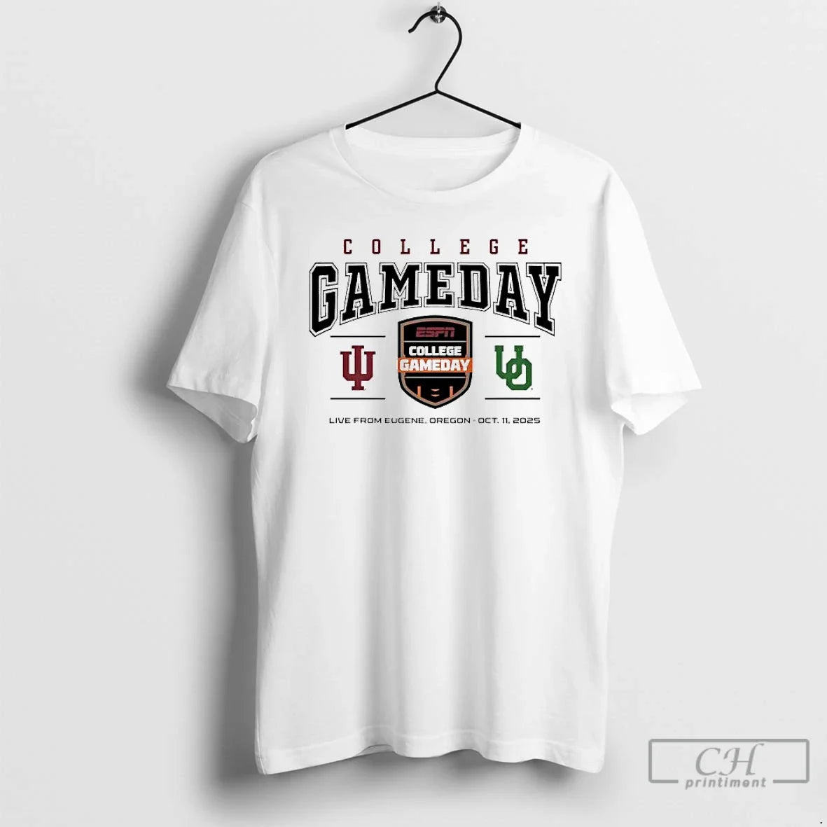 Premium College Gameday Indiana Vs Oregon Live From - Adult & Kids T-Shirts, Sweatshirts & Hoodies apparel design preview 1