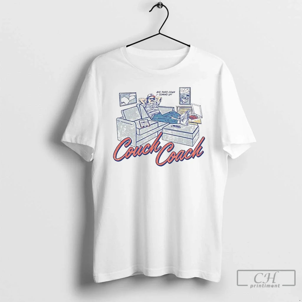 Premium Couch Coach Big Third Down Coming Up - Adult & Kids T-Shirts, Sweatshirts & Hoodies apparel design preview 1