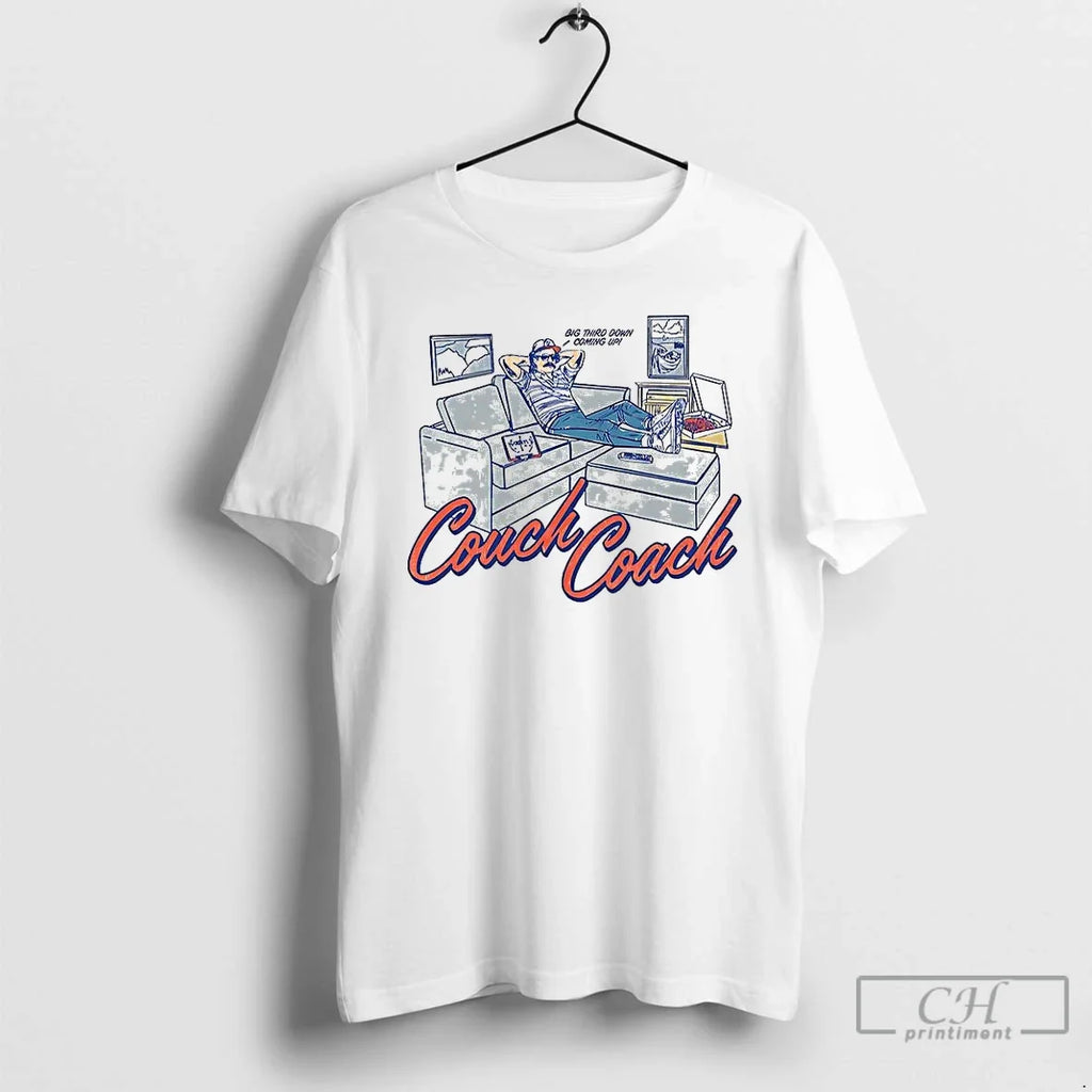 Premium Couch Coach Big Third Down Coming Up Vintage - Adult & Kids T-Shirts, Sweatshirts & Hoodies apparel design preview 1