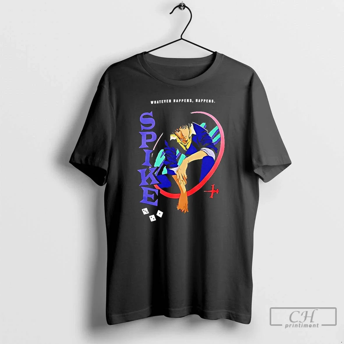 Premium Cowboy Bebop Spike Dice Portrait - Adult & Kids T-Shirts, Sweatshirts & Hoodies apparel design preview 1