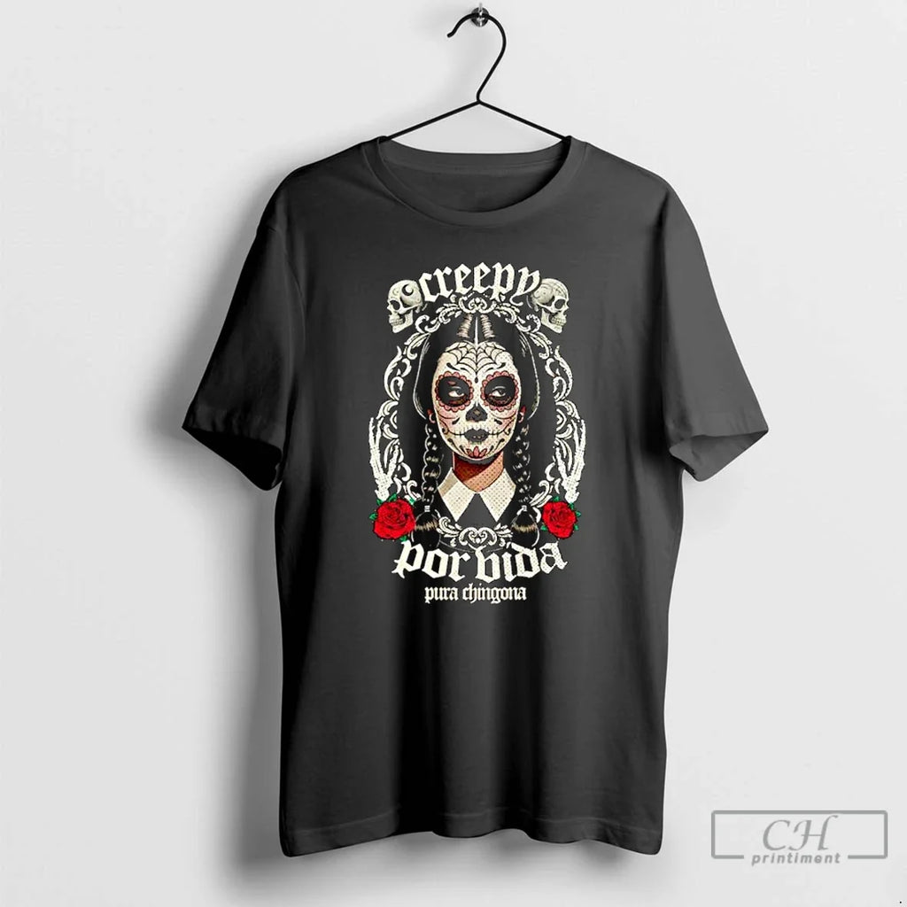 Premium Creepy Por Vida Los Muertos Ornaments - Adult & Kids T-Shirts, Sweatshirts & Hoodies apparel design preview 1