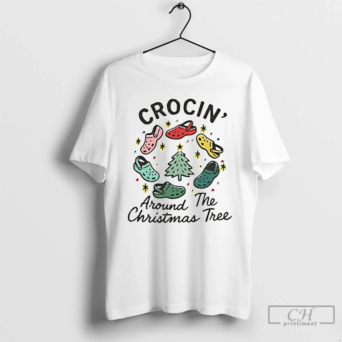 Premium Crocin Around The Christmas Tree Ornaments - Adult & Kids T-Shirts, Sweatshirts & Hoodies apparel design preview 1