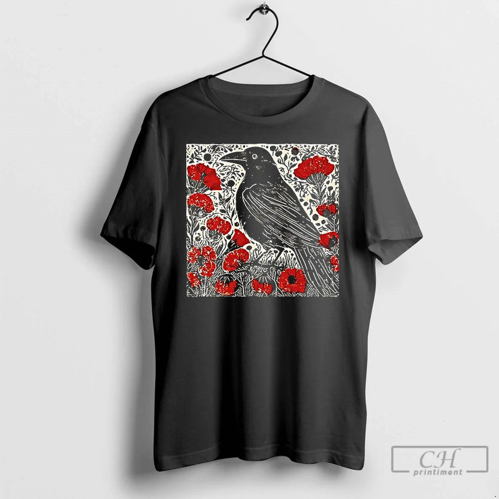 Premium Crow Folk Art Ceramic And Classic Dad Cap - Adult & Kids T-Shirts, Sweatshirts & Hoodies apparel design preview 1