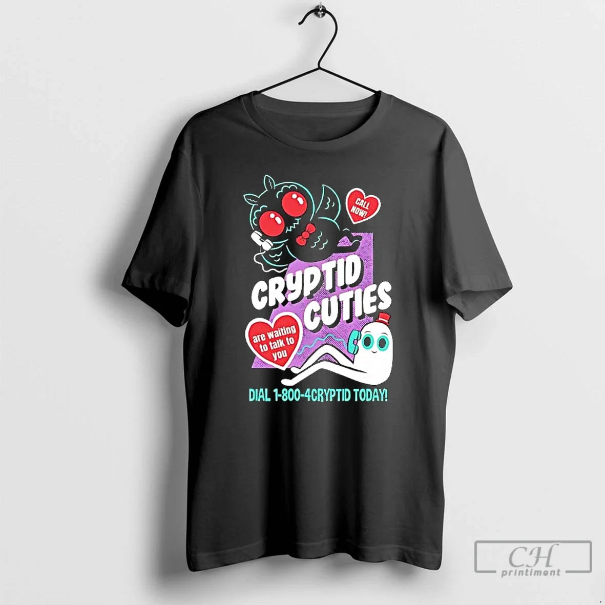 Premium Cryptid Cuties Are Waiting To Talk You Call - Adult & Kids T-Shirts, Sweatshirts & Hoodies apparel design preview 1
