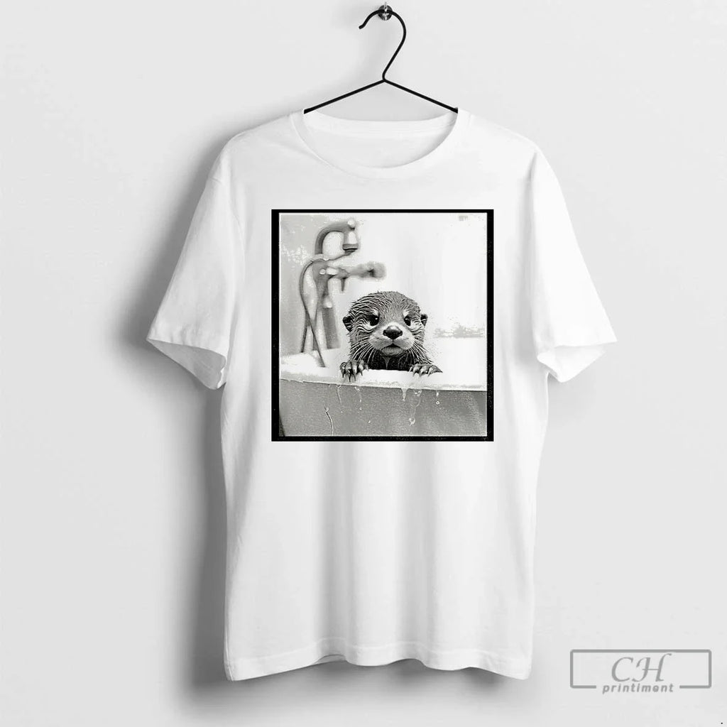 Premium Cute Otter Take A Shower Funny Meme - Adult & Kids T-Shirts, Sweatshirts & Hoodies apparel design preview 1