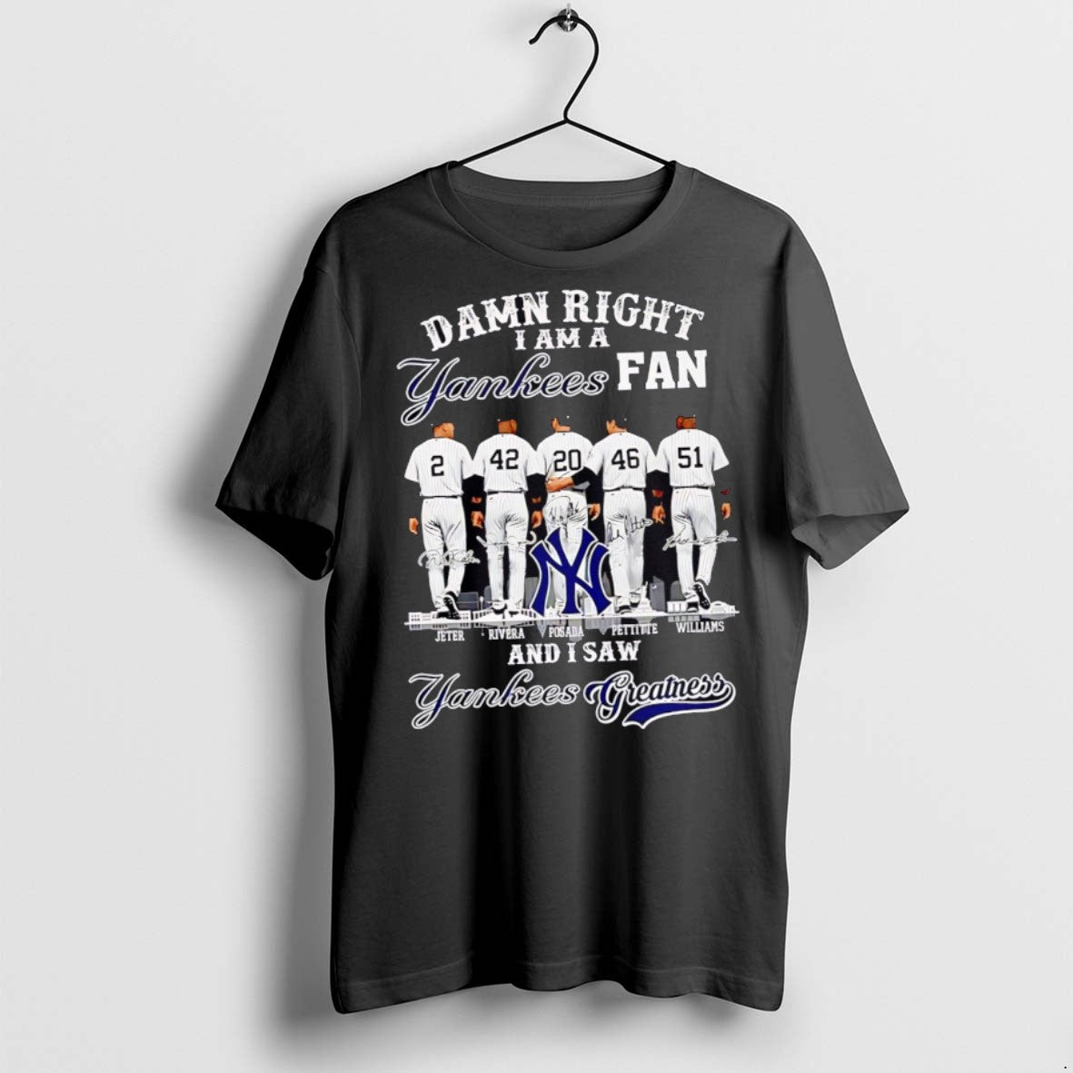 Premium Damn Right I Am A Yankees Fan And Saw - Adult & Kids T-Shirts, Sweatshirts & Hoodies apparel design preview 1
