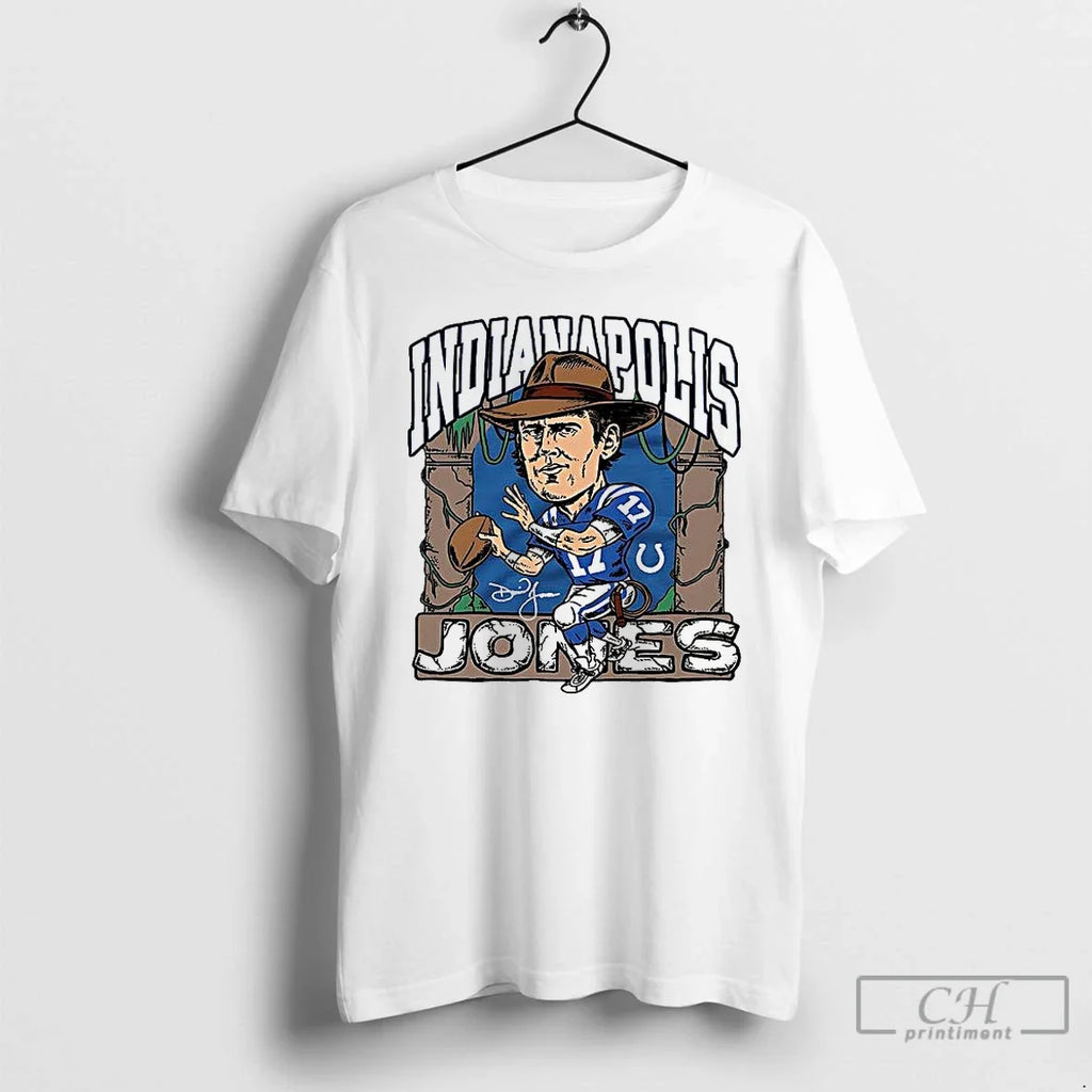 Premium Daniel Jones Royal Indianapolis Colts - Adult & Kids T-Shirts, Sweatshirts & Hoodies apparel design preview 1