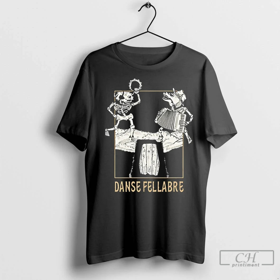 Premium Danse Macabre Skeleton Dance - Adult & Kids T-Shirts, Sweatshirts & Hoodies apparel design preview 1
