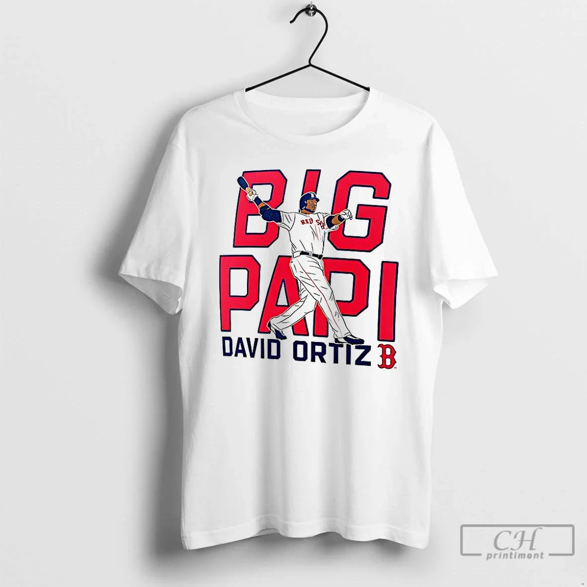 Premium David Ortiz Boston Red Sox Baseball - Adult & Kids T-Shirts, Sweatshirts & Hoodies apparel design preview 1