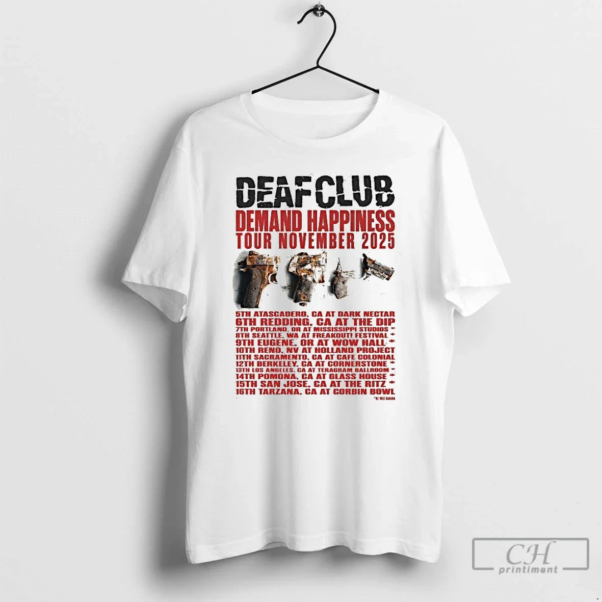 Premium Deaf Club Demand Happiness Tour Nov 2025 - Adult & Kids T-Shirts, Sweatshirts & Hoodies apparel design preview 1