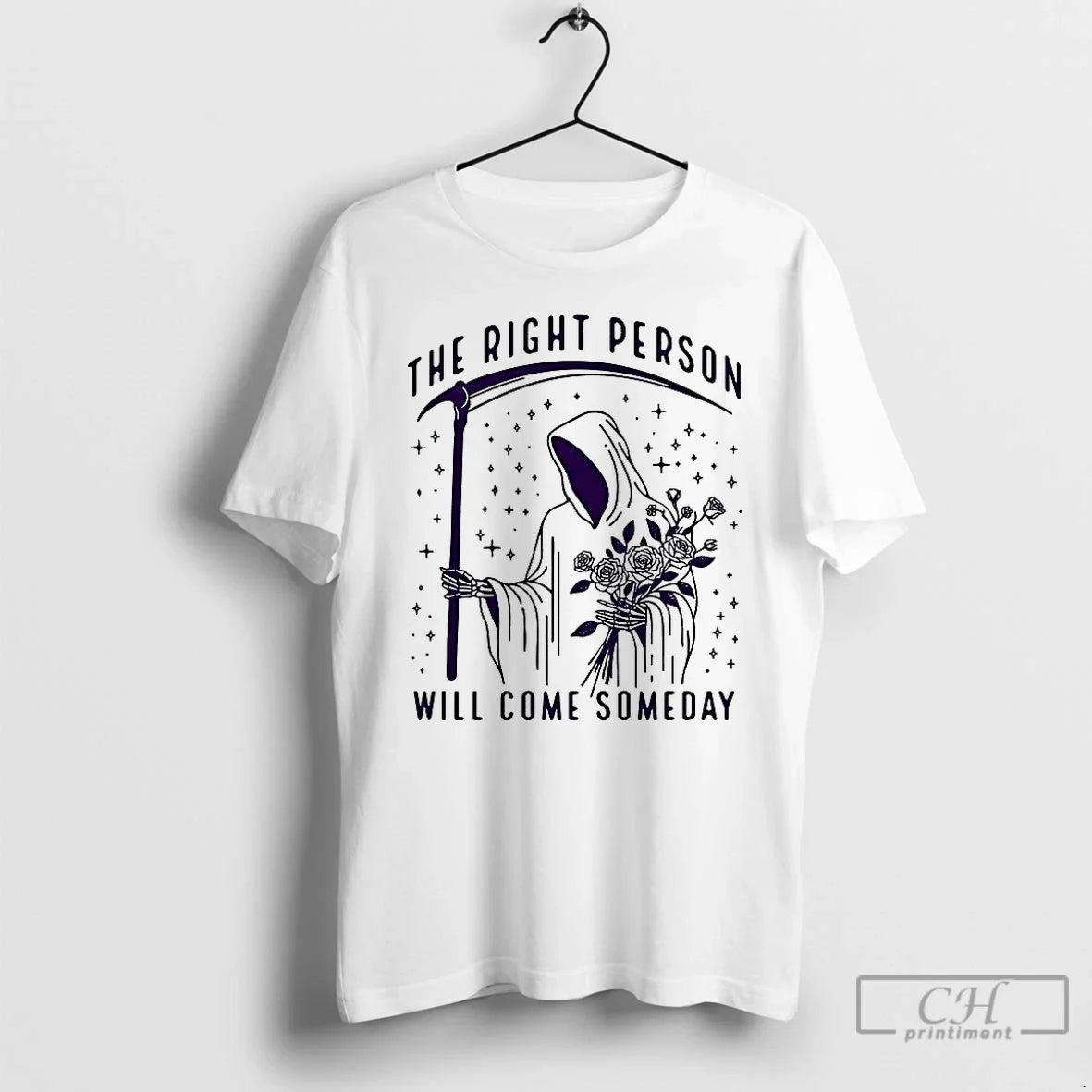 Premium Death And The Rose Right Person Will Come - Adult & Kids T-Shirts, Sweatshirts & Hoodies apparel design preview 1