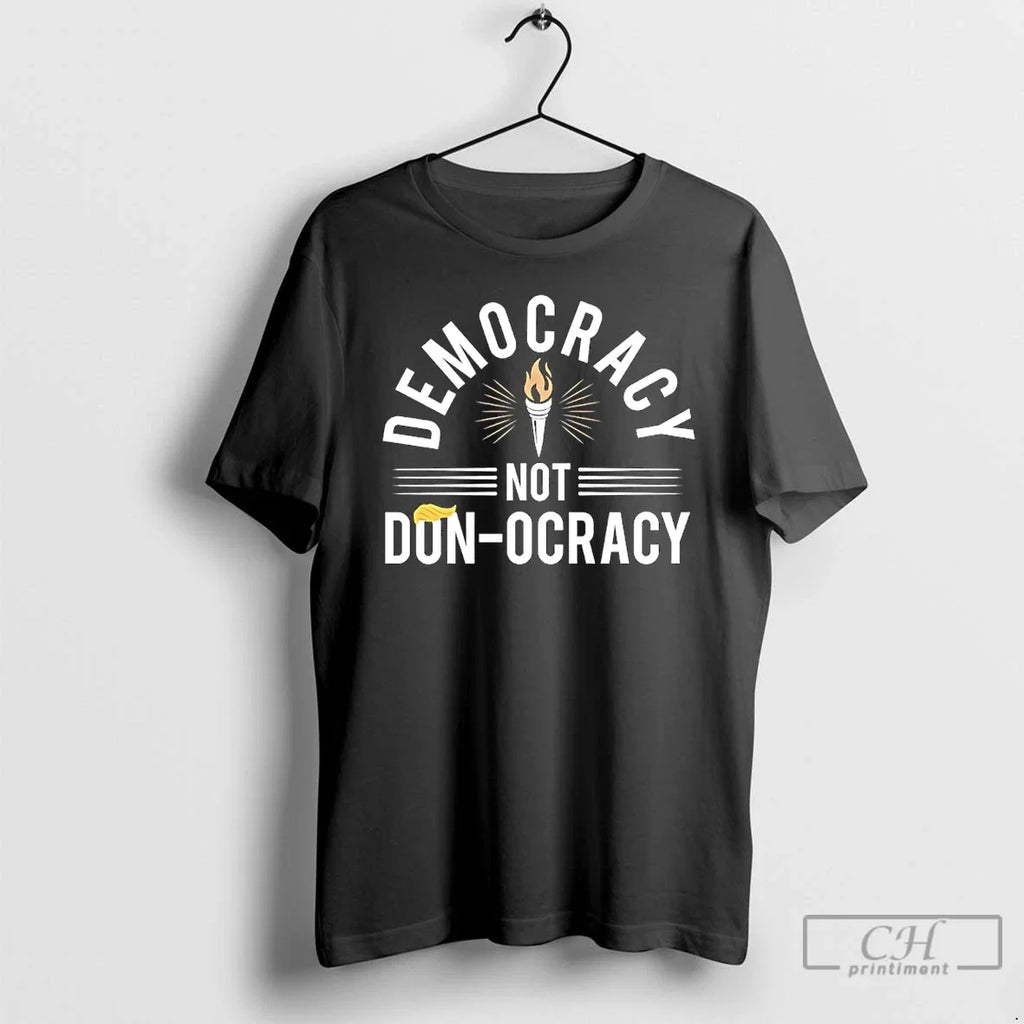 Premium Democracy Not Don Ocracy Trump - Adult & Kids T-Shirts, Sweatshirts & Hoodies apparel design preview 1