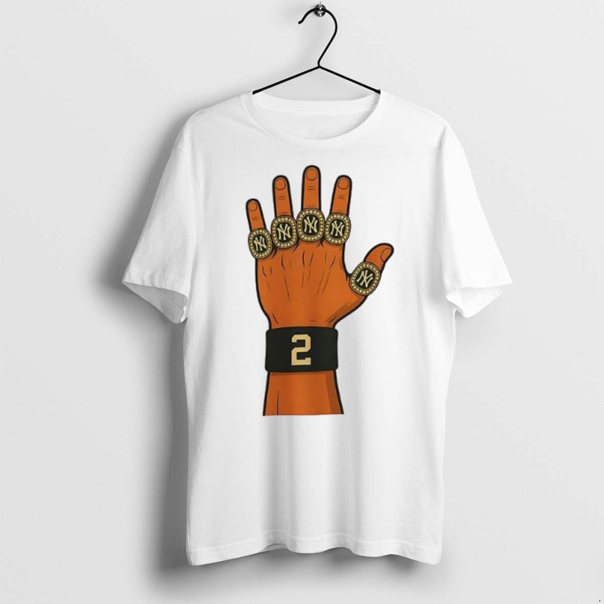 Premium Derek Jeter 5 Ring Tribute - Adult & Kids T-Shirts, Sweatshirts & Hoodies apparel design preview 1