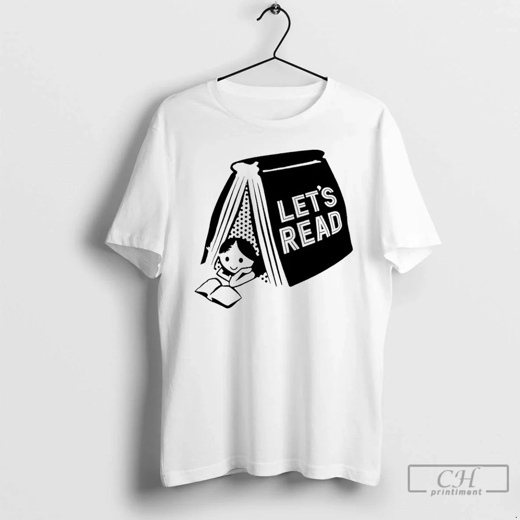 Premium Derek Luh Wearing Lets Read - Adult & Kids T-Shirts, Sweatshirts & Hoodies apparel design preview 1