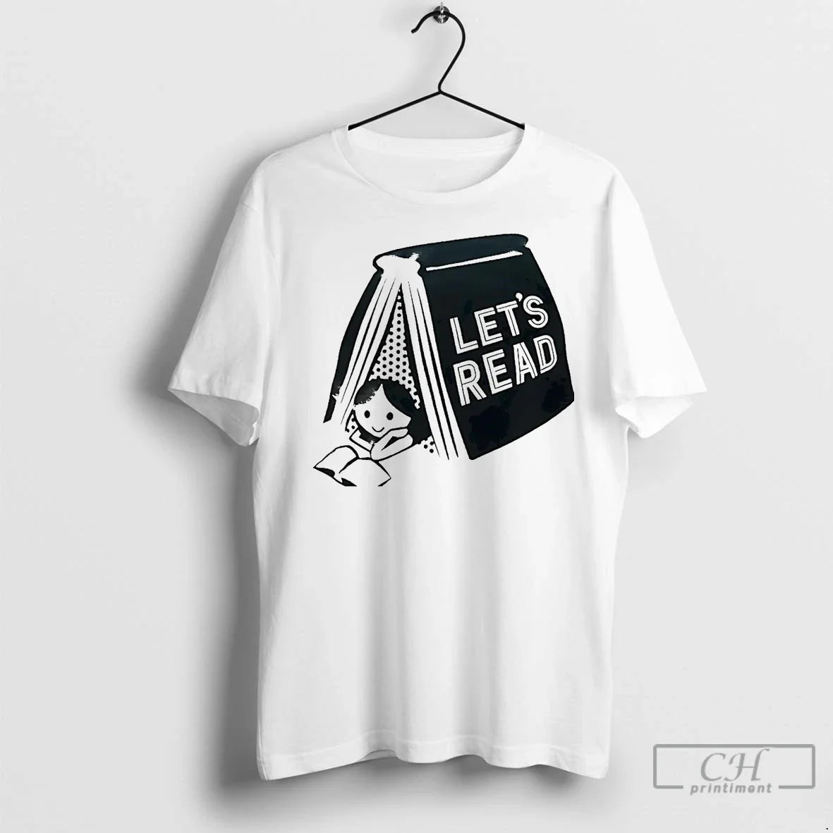 Premium Derek Luh Wearing Lets Read Book - Adult & Kids T-Shirts, Sweatshirts & Hoodies apparel design preview 1