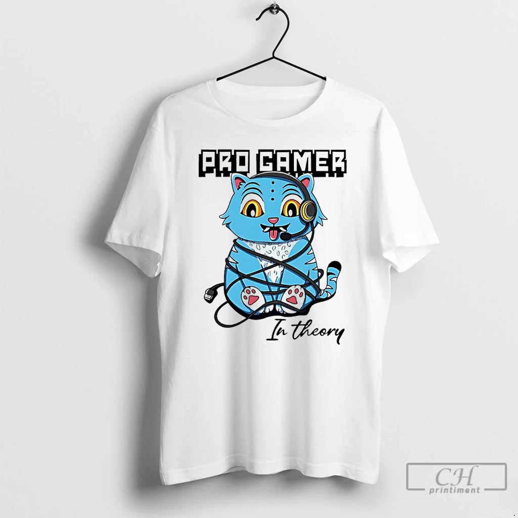 Premium Derpy Tiger Pro Gamer In Theory - Adult & Kids T-Shirts, Sweatshirts & Hoodies apparel design preview 1