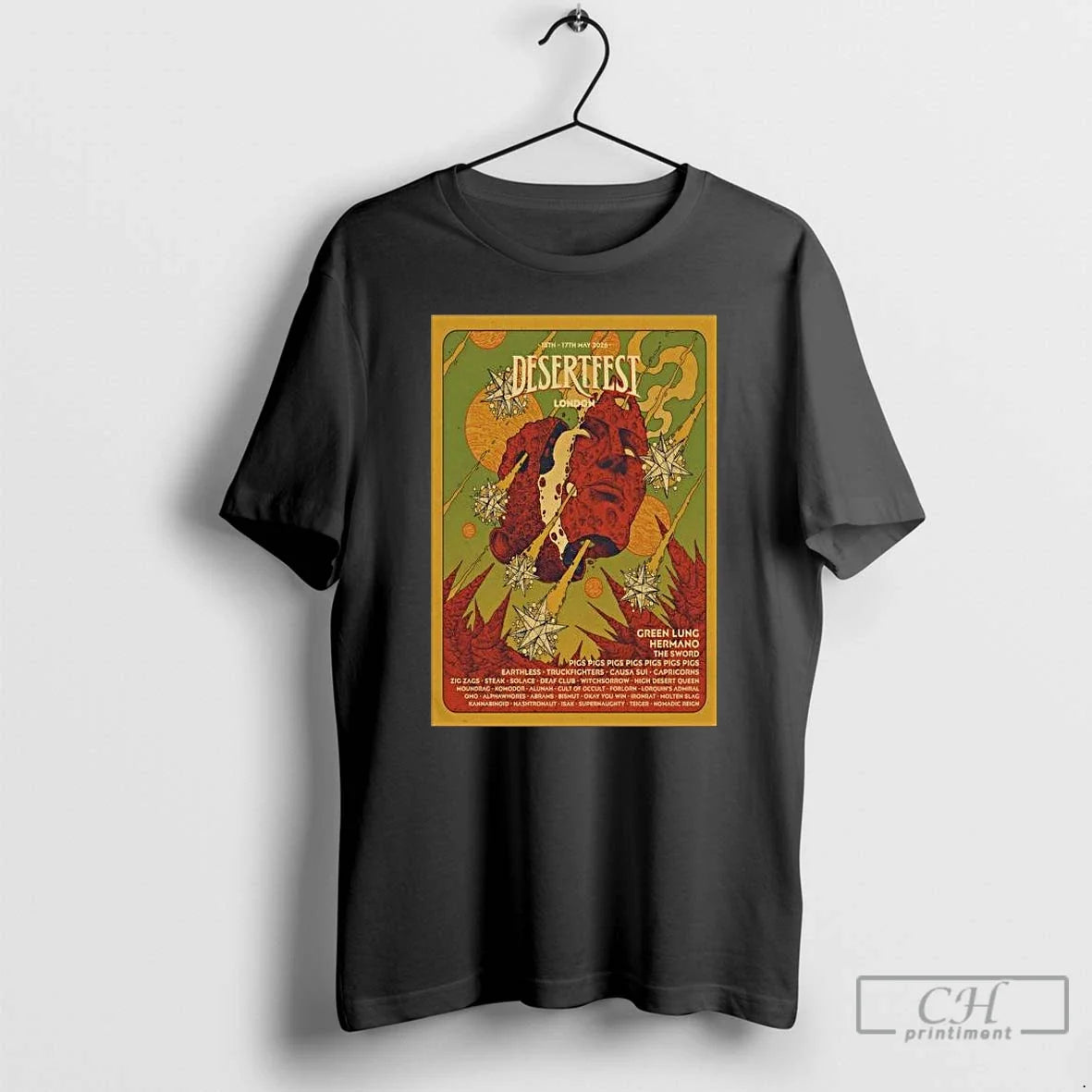 Premium Desertfest 2026 London Shows Long Sleve - Adult & Kids T-Shirts, Sweatshirts & Hoodies apparel design preview 1
