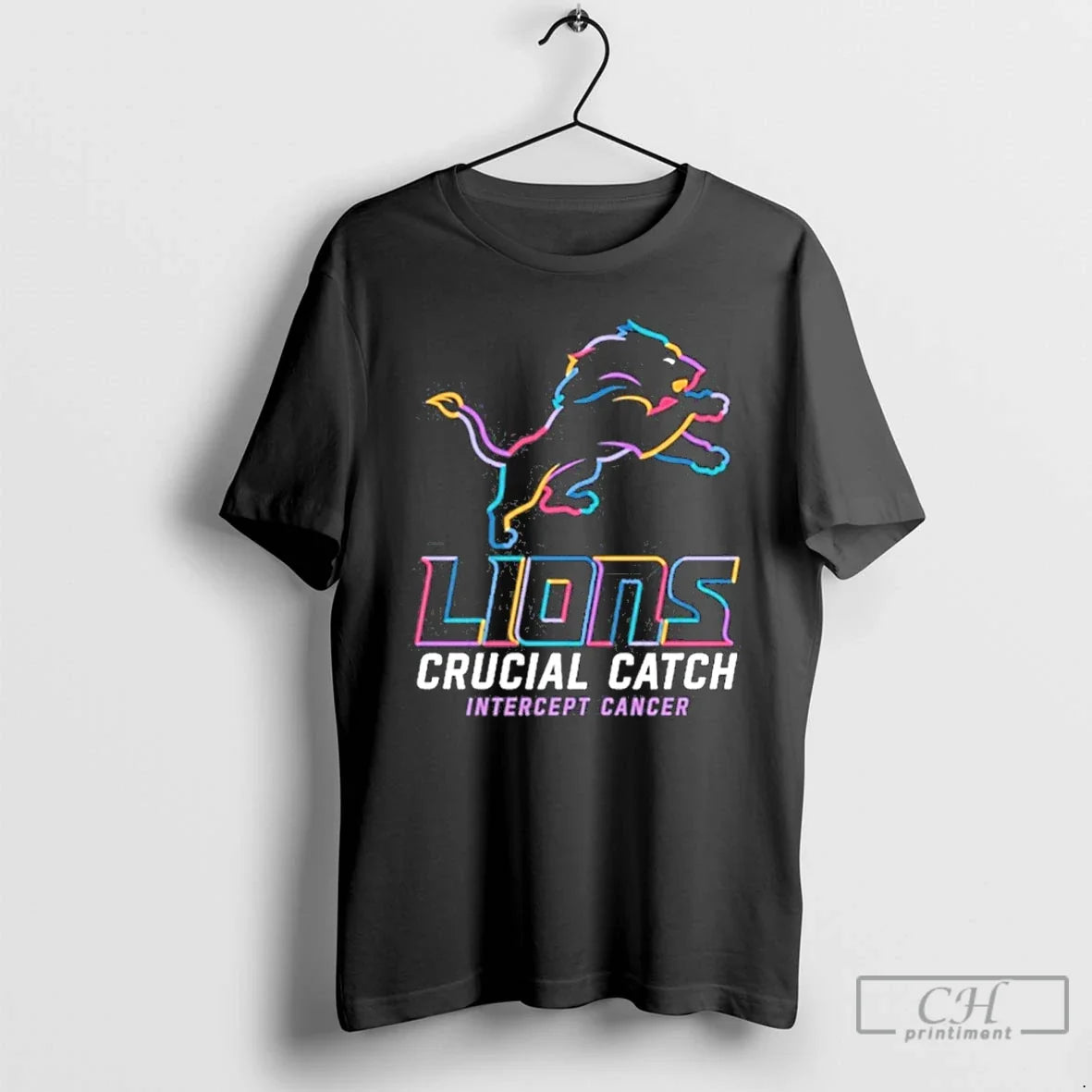 Premium Detroit Lions Logo Crucial Catch Intercept - Adult & Kids T-Shirts, Sweatshirts & Hoodies apparel design preview 1