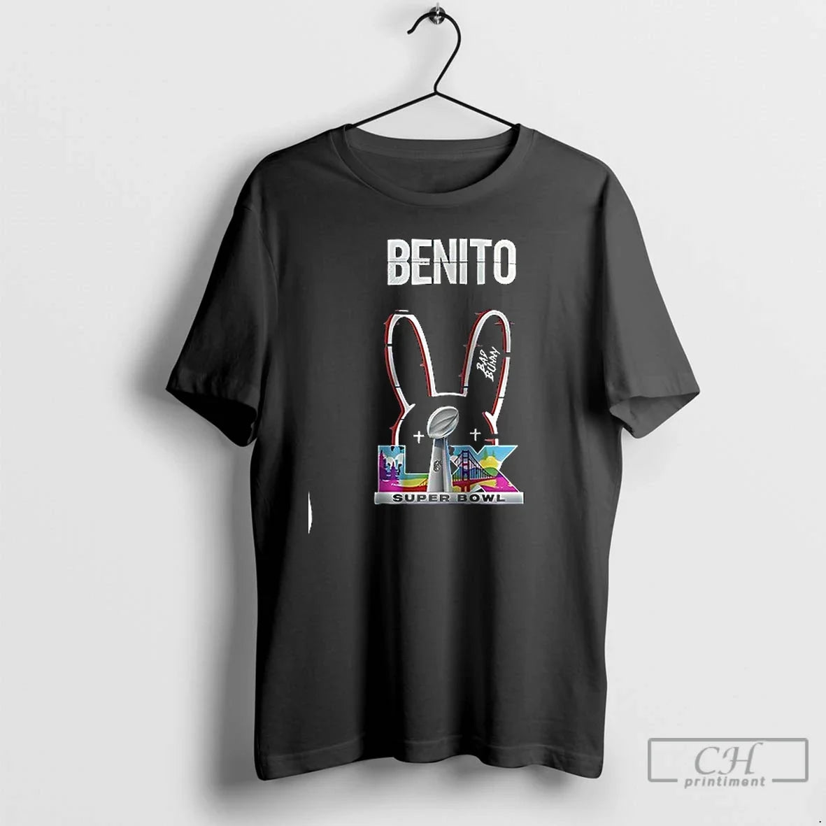 Premium Detroit Lions X Bad Bunny Benito Football - Adult & Kids T-Shirts, Sweatshirts & Hoodies apparel design preview 1