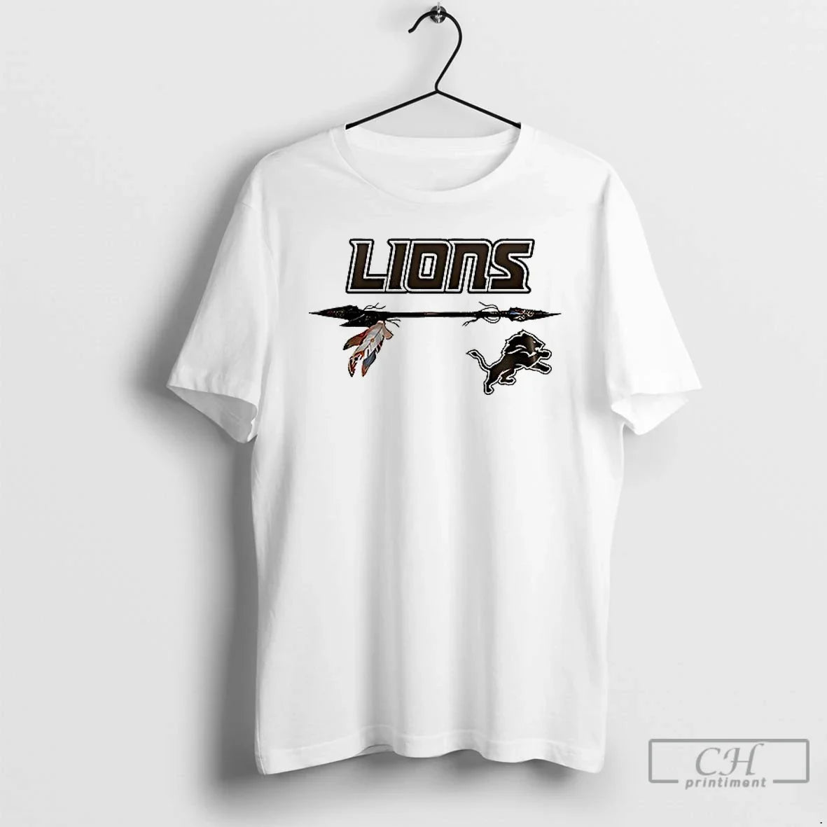 Premium Detroit Lions X Native American Heritage 1 - Adult & Kids T-Shirts, Sweatshirts & Hoodies apparel design preview 1