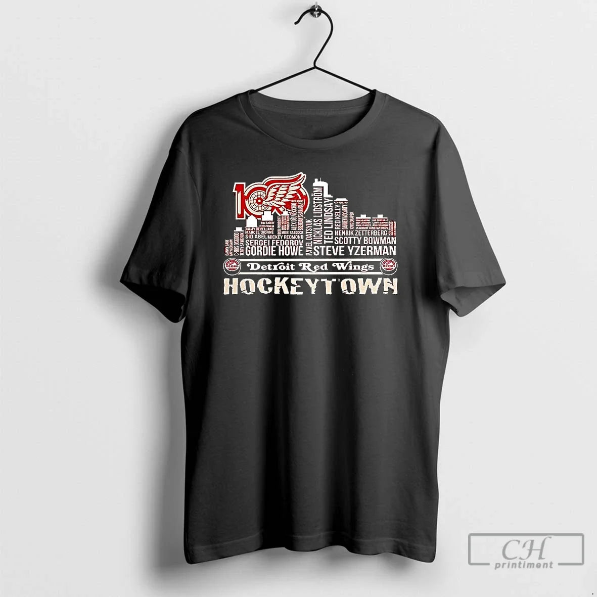 Premium Detroit Red Wings Hockey Town Players Names - Adult & Kids T-Shirts, Sweatshirts & Hoodies apparel design preview 1