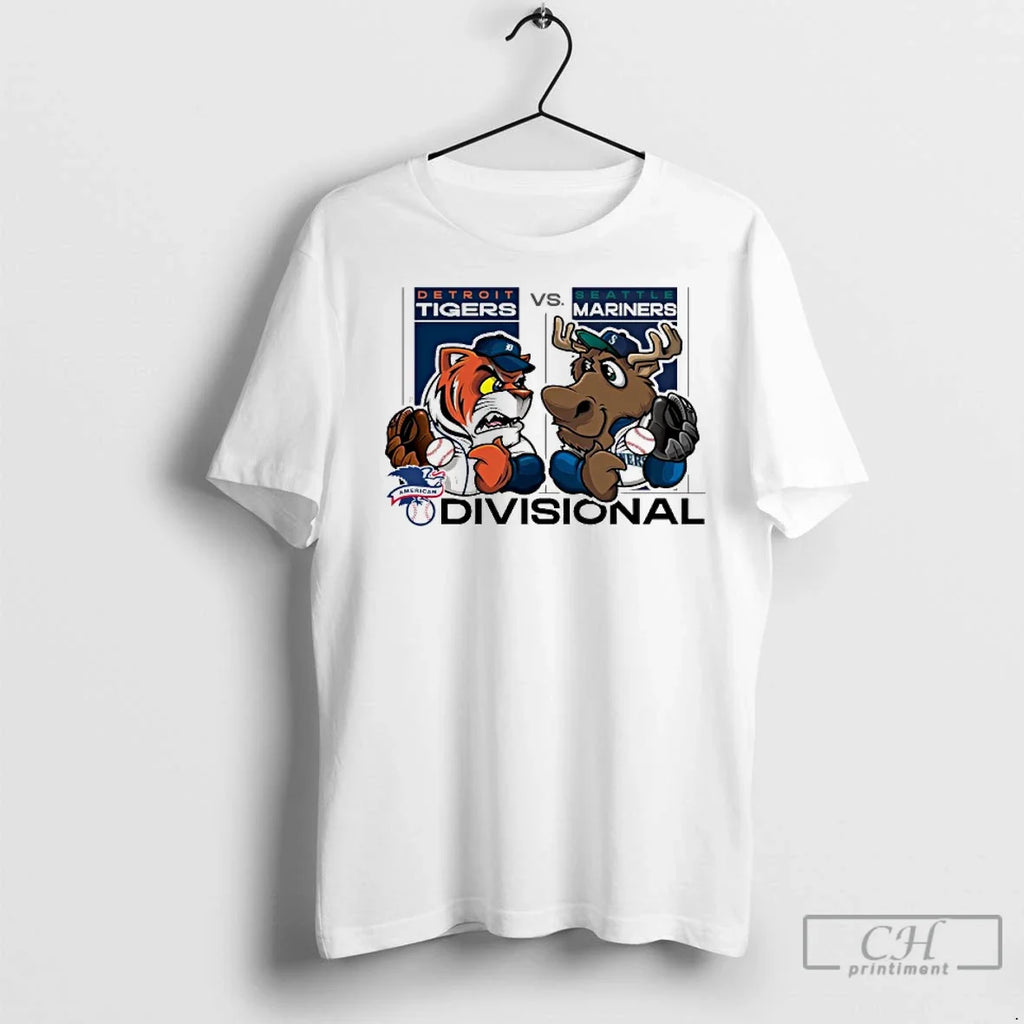 Premium Detroit Tiger Vs Seattle Mariners 2025 Mlb - Adult & Kids T-Shirts, Sweatshirts & Hoodies apparel design preview 1