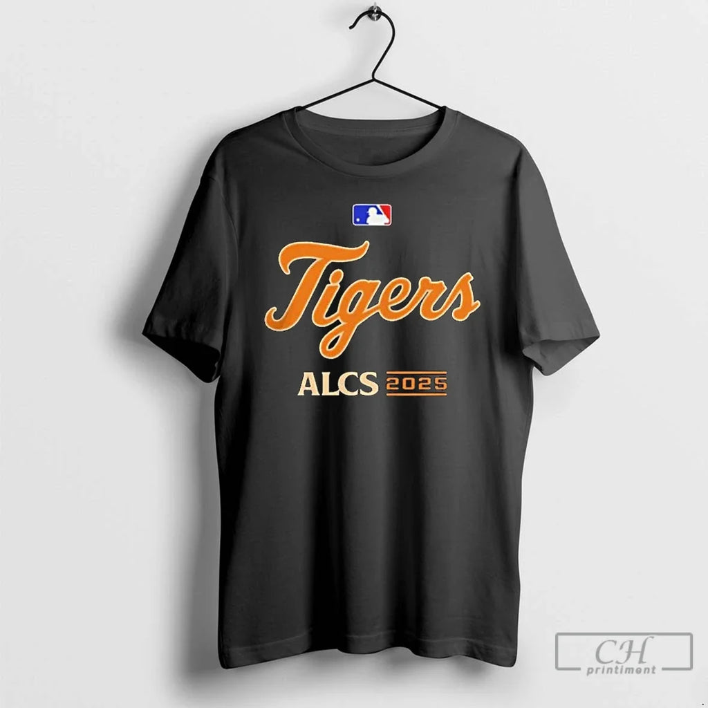 Premium Detroit Tigers 2025 Alcs Mlb Postseason Long - Adult & Kids T-Shirts, Sweatshirts & Hoodies apparel design preview 1