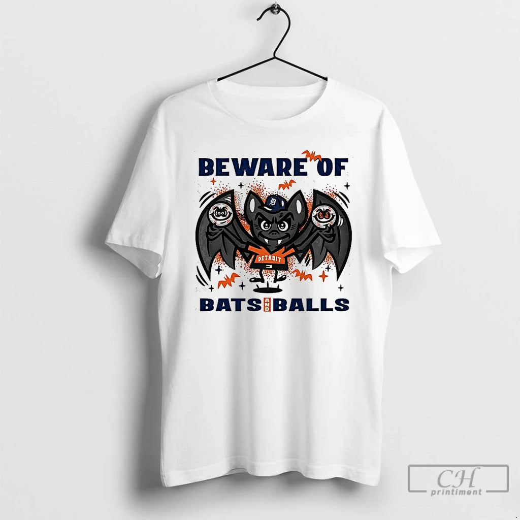 Premium Detroit Tigers Baseball Beware Of Bats And - Adult & Kids T-Shirts, Sweatshirts & Hoodies apparel design preview 1